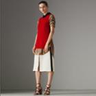 Burberry Burberry Sport Stripe Wool Silk A-line Skirt, Size: 06, White