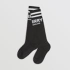 Burberry Burberry Childrens Logo Cotton Blend Socks, Size: 27-29, Black