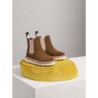 Burberry Burberry Two-tone Suede Chelsea Boots, Size: 8, Grey