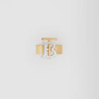 Burberry Burberry Gold And Palladium-plated Monogram Motif Ring, Light Gold