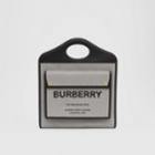 Burberry Burberry Medium Two-tone Canvas And Leather Pocket Bag, Black