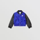 Burberry Burberry Childrens Contrast-sleeve Nylon Bomber Jacket, Size: 10y, Blue