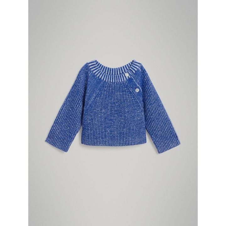 Burberry Burberry Rib Knit Merino Wool Sweater, Size: 12m, Blue