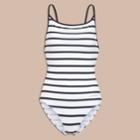 Burberry Burberry Breton Stripe Swimsuit, Blue
