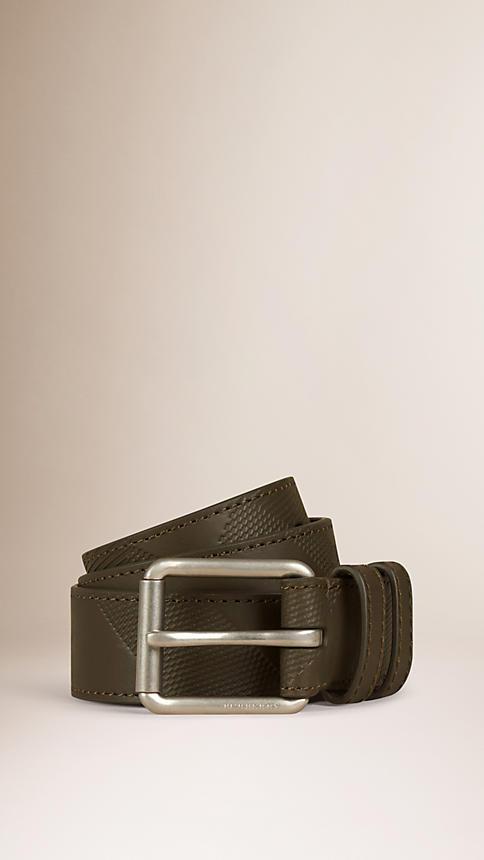 Burberry Check-embossed Leather Belt