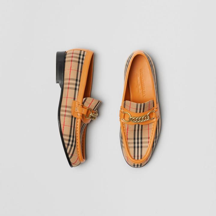 Burberry Burberry The 1983 Check Link Loafer, Size: 35, Yellow