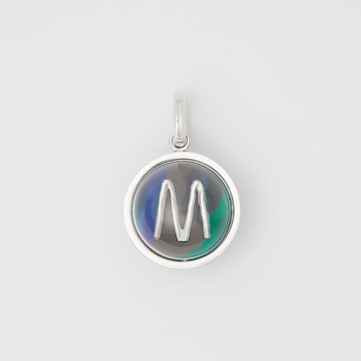 Burberry Burberry Marbled Resin 'm' Alphabet Charm, Blue