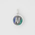 Burberry Burberry Marbled Resin 'm' Alphabet Charm, Blue