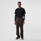 Burberry Burberry Icon Stripe Detail Cotton T-shirt, Size: M, Black