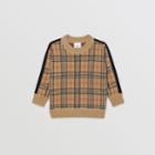 Burberry Burberry Childrens Check Merino Wool Jacquard Sweater, Size: 14y, Beige