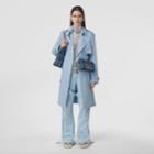 Burberry Burberry Cotton Linen Trench Coat, Size: 02