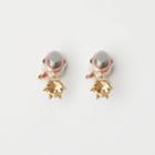 Burberry Burberry Crystal Charm Rose Gold-plated Nut And Bolt Earrings, Yellow