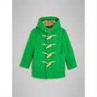 Burberry Burberry Double-faced Wool Duffle Coat, Size: 10y, Green