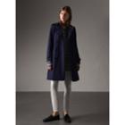 Burberry Burberry Cotton Gabardine Trench Coat, Size: 06, Blue