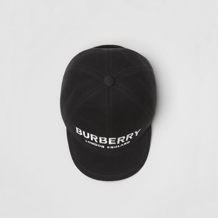 Burberry Burberry Childrens Embroidered Logo Baseball Cap, Black