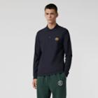 Burberry Burberry Long-sleeve Archive Logo Cotton Piqu Polo Shirt, Blue