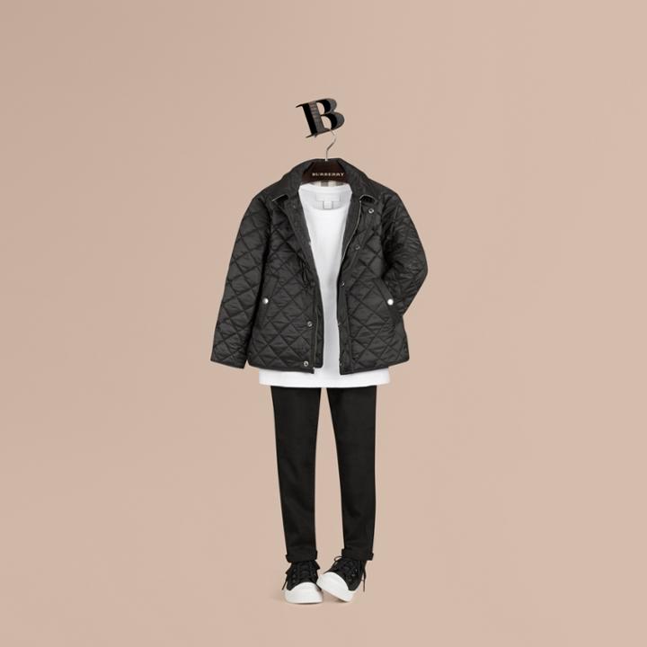 Burberry Burberry Diamond Quilted Jacket, Size: 6y, Black