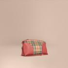 Burberry Burberry Horseferry Check And Leather Clutch Bag, Purple