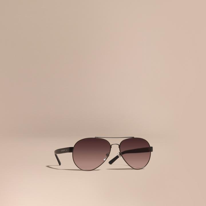 Burberry Burberry Pilot Sunglasses, Black