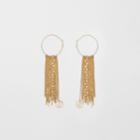 Burberry Burberry Chain Detail Gold-plated Hoop Earrings, Yellow
