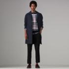 Burberry Burberry Shape-memory Taffeta Car Coat With Warmer, Size: 42, Blue