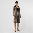 Burberry Burberry Check Basketweave Ribbon Coat, Size: 00, Archive Beige