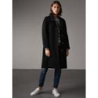 Burberry Burberry Resin Button Cotton Gabardine Trench Coat, Size: 04, Black