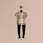 Burberry Burberry Short-sleeve Check Cotton Twill Shirt, Size: 14y, Beige