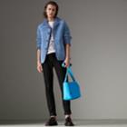 Burberry Burberry Leather Trim Shearling Jacket, Size: 42
