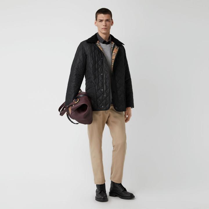 Burberry Burberry Diamond Quilted Thermoregulated Barn Jacket, Size: 38, Black