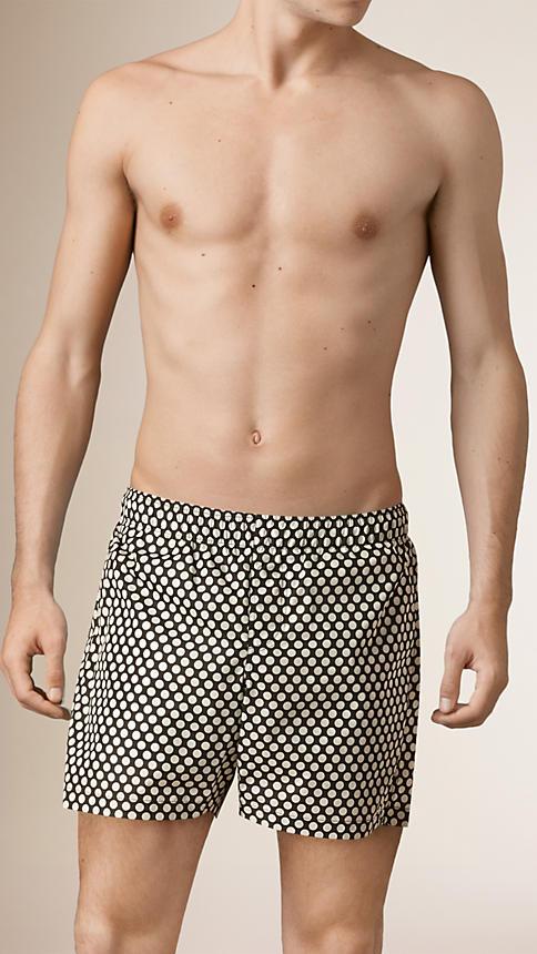 Burberry Prorsum Polka Dot Print Lightweight Swim Shorts