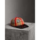 Burberry Burberry X Kris Wu Vintage Check And Leather Baseball Cap, Size: M/l