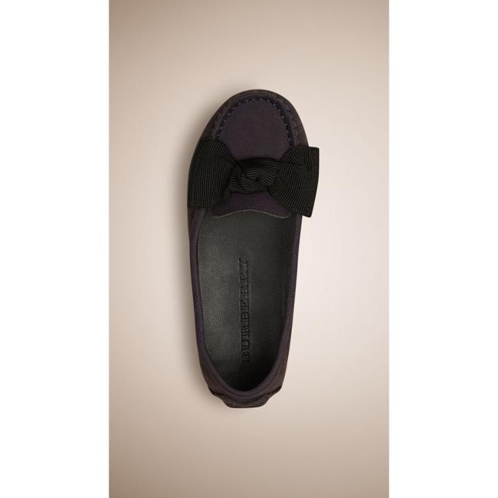 Burberry Burberry Childrens Bow Detail Leather Loafer, Size: 29, Blue