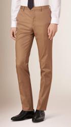 Burberry Slim Fit Stretch-cotton Travel Tailoring Trousers