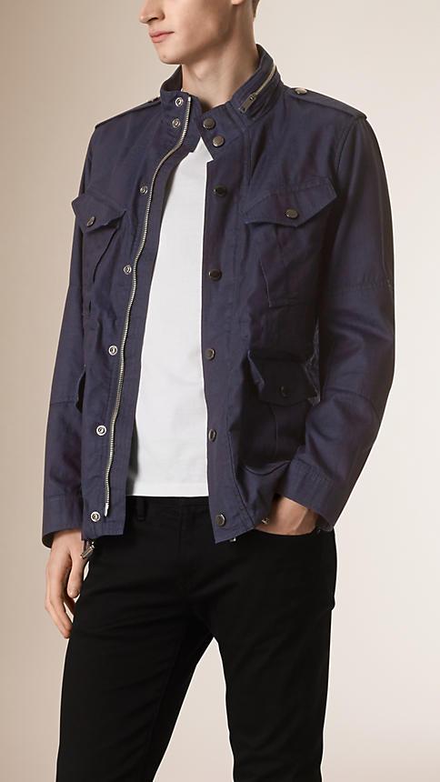 Burberry Brit Hooded Denim Field Jacket