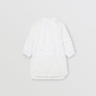 Burberry Burberry Childrens Pleated Bib Fil Coup Cotton Shirt Dress, Size: 10y, White