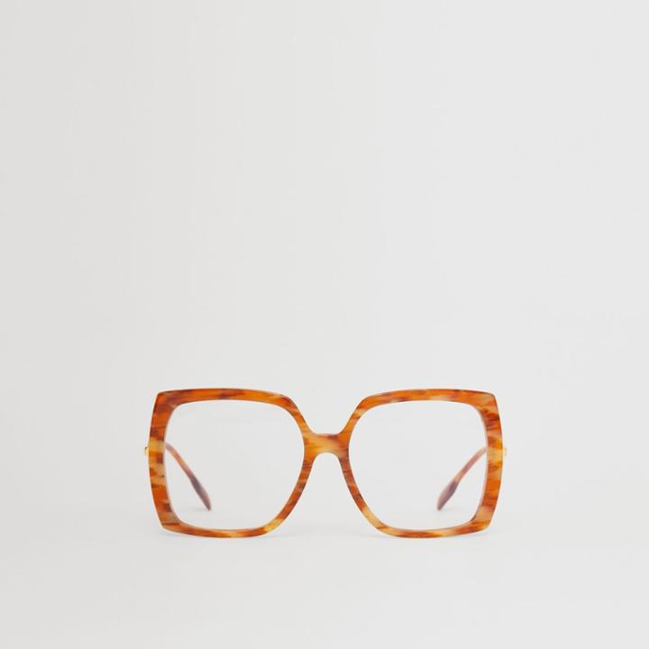 Burberry Burberry Chain-link Detail Oversized Square Blue Light Glasses