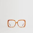 Burberry Burberry Chain-link Detail Oversized Square Blue Light Glasses