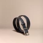 Burberry Burberry London Leather Belt, Size: 110, Black
