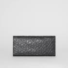 Burberry Burberry Monogram Leather Continental Wallet, Black