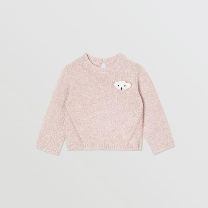 Burberry Burberry Childrens Thomas Bear Detail Wool Cashmere Sweater, Size: 2y, Pink