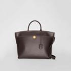 Burberry Burberry Leather Society Top Handle Bag, Brown
