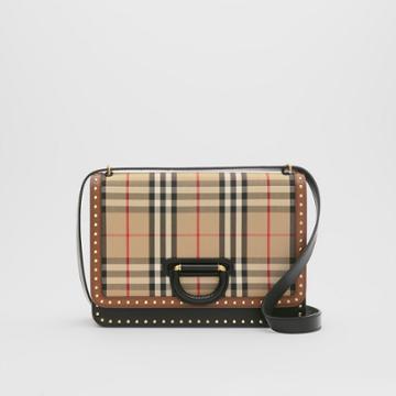 Burberry Burberry The Medium Leather And Vintage Check D-ring Bag, Beige