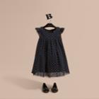 Burberry Burberry Flocked Tulle Party Dress, Size: 12m, Black