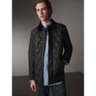 Burberry Burberry Check Detail Quilted Jacket With Corduroy Collar, Size: Xs, Black