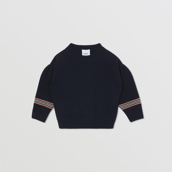 Burberry Burberry Childrens Icon Stripe Detail Wool Blend Sweater, Size: 10y
