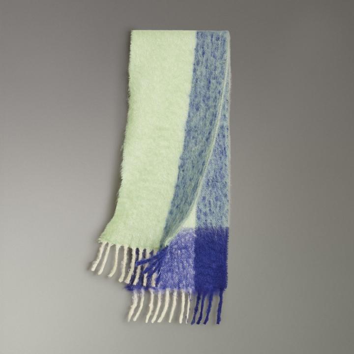 Burberry Burberry Two-tone Mohair Wool Scarf, Green