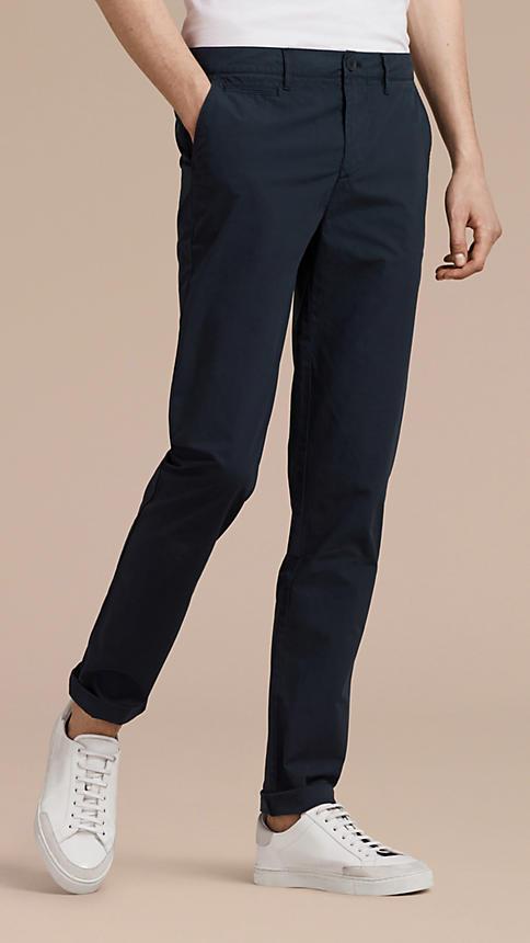 Burberry Slim Fit Cotton Poplin Chinos