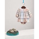 Burberry Burberry Check Cotton Tiered Dress With Bloomers, Size: 6m, Beige