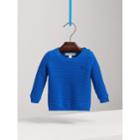 Burberry Burberry Waffle Knit Cotton Sweater, Size: 12m, Blue